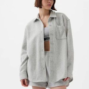 GAP Vintage Soft Shirt Jacket in Grey - Size Small Tall